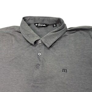 Travis Mathew Golf Polo Shirt Mens XL Gray Performance Short Sleeve‎